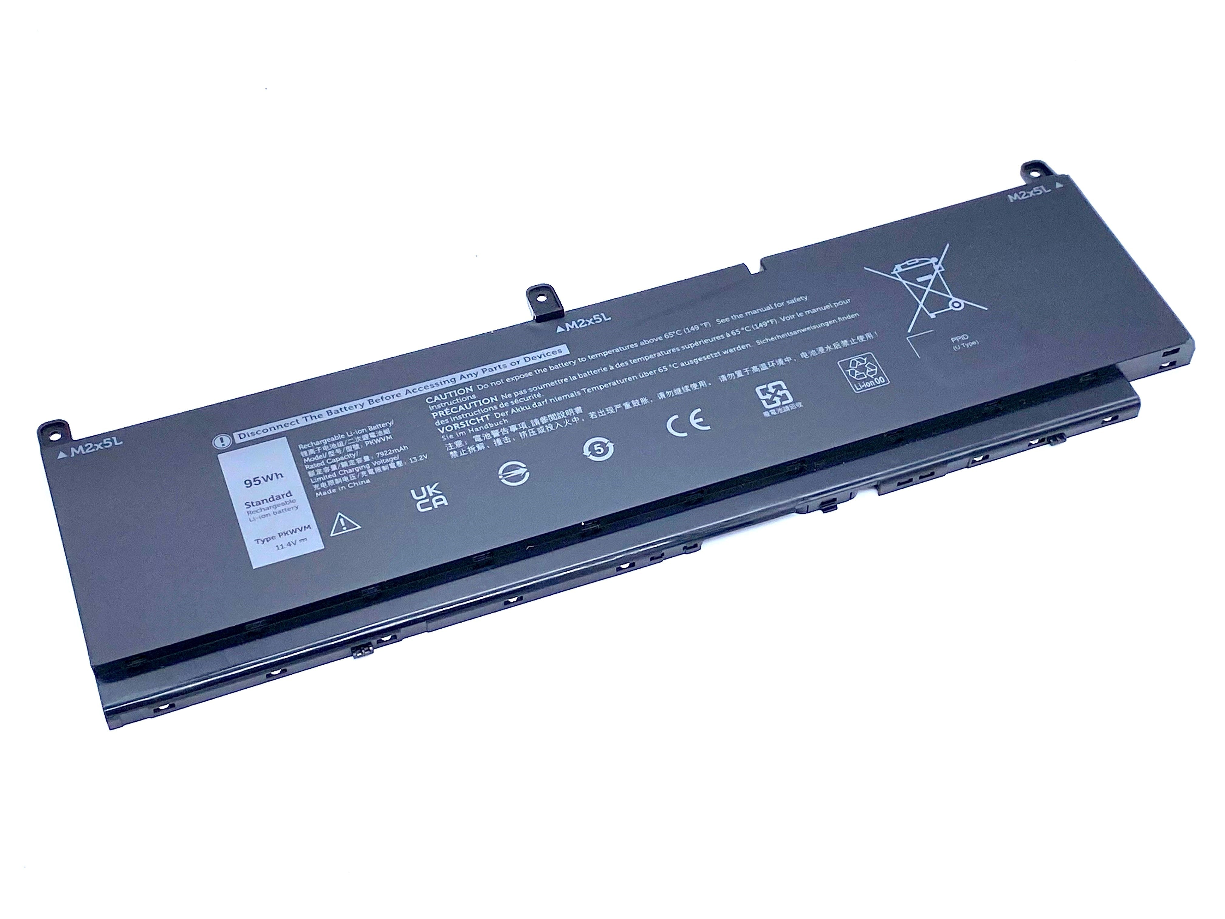 BTI Notebook-Akku – für Dell Precision 7550 / 7750 – 95 Wh, 11,4 V (6 Zellen) – Schwarz
