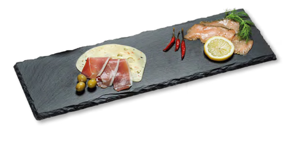 Kesper Schieferplatte 38115 – 56,0 × 18,0 × 1,1 cm, Schwarz