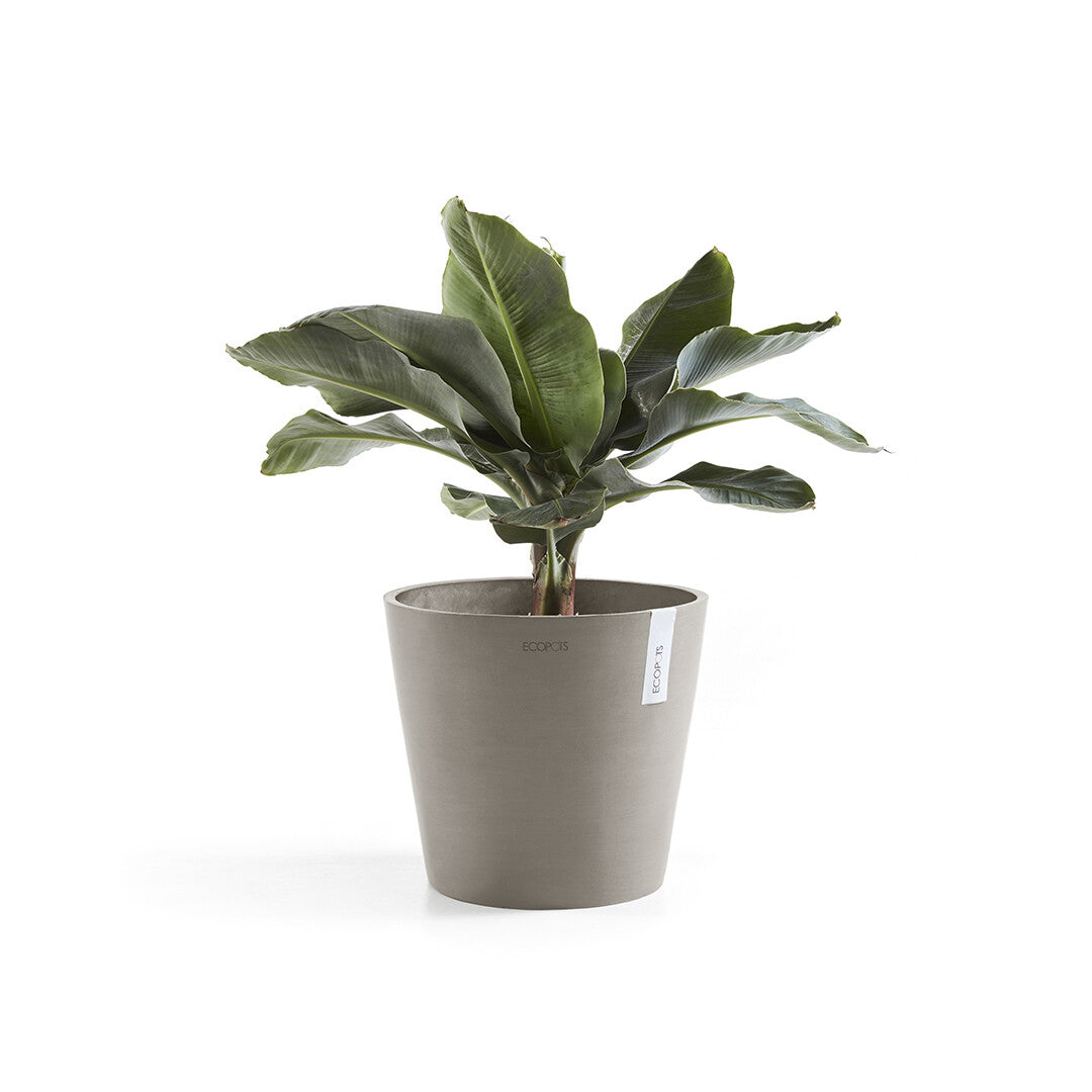 Ecopots Pflanzentopf – Ø 40 × 35 cm – Recycling-Kunststoff, Taupe