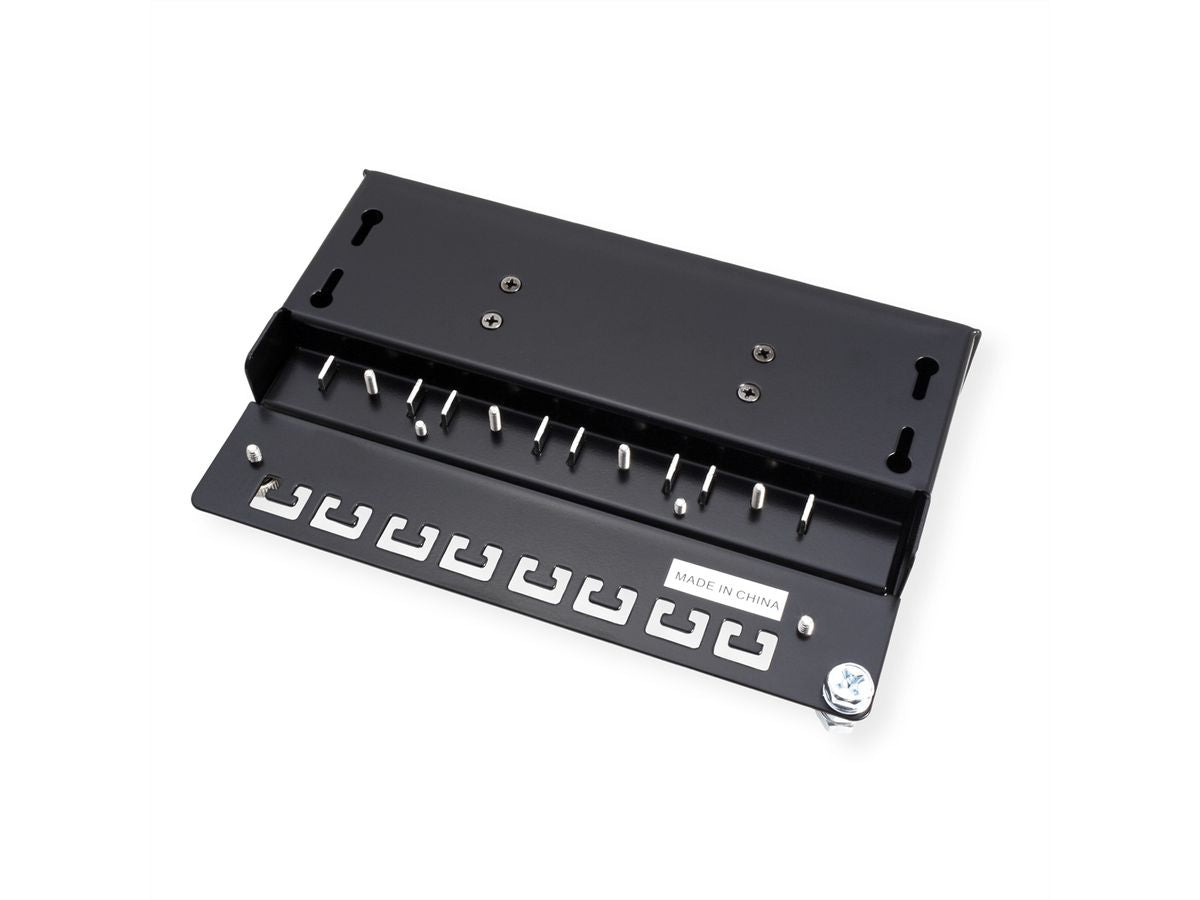 ROLINE Patchpanel Cat.5e – 8 Ports, geschirmt, 1U, Wandmontage, schwarz