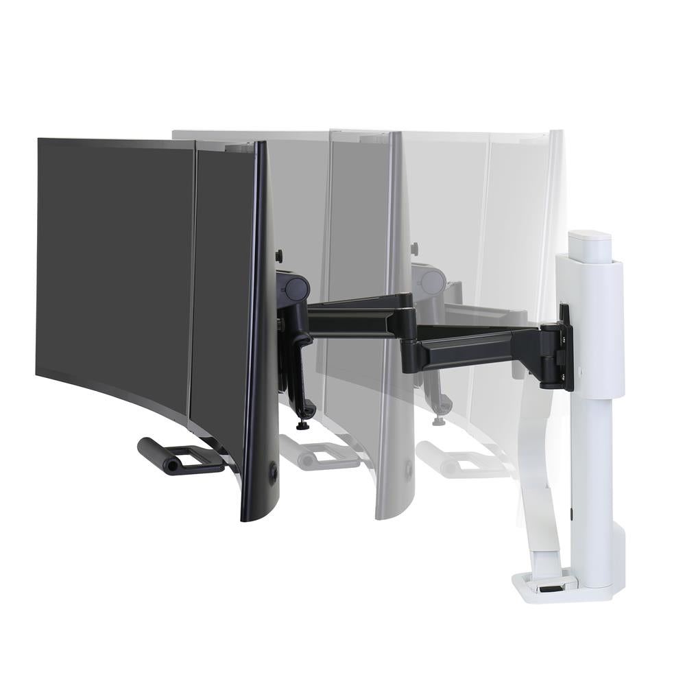Ergotron TRACE – Monitorarm, Dual, Tischklemme, Weiss