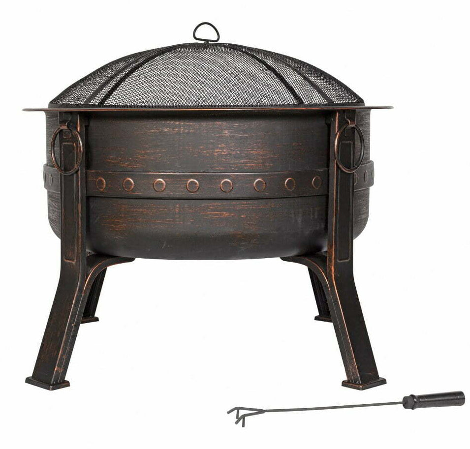 La Hacienda Feuerkorb – Ø 80 × 72 cm – Stahl, bronze
