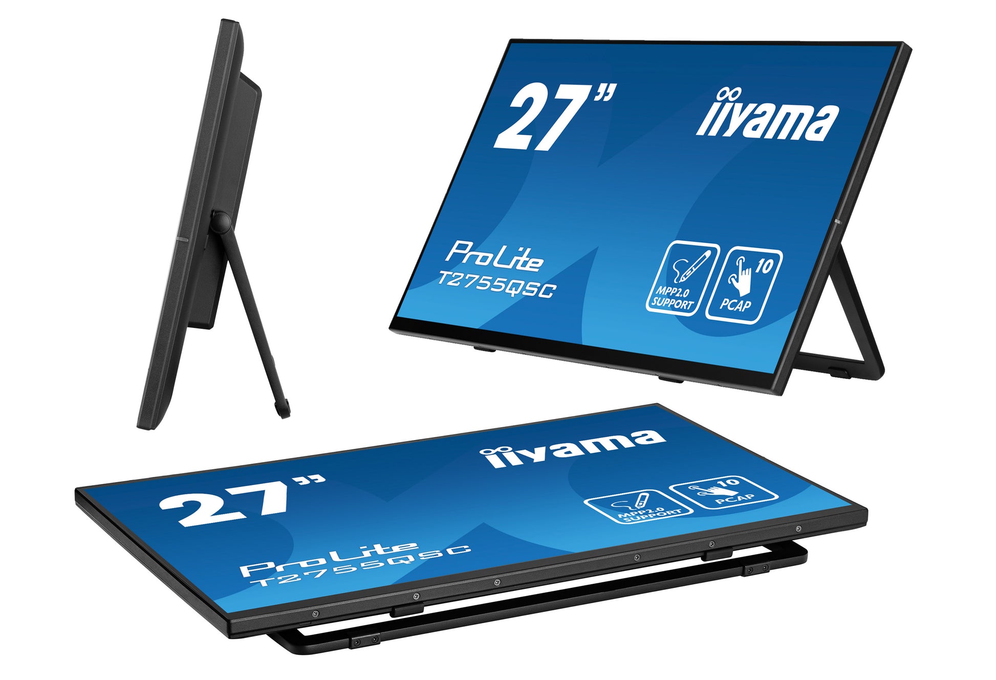 iiyama ProLite T2755QSC-B1 – Touch-Monitor 27" – 2560 × 1440, IPS, PCAP 10-Punkt, HDMI/DP/USB-C