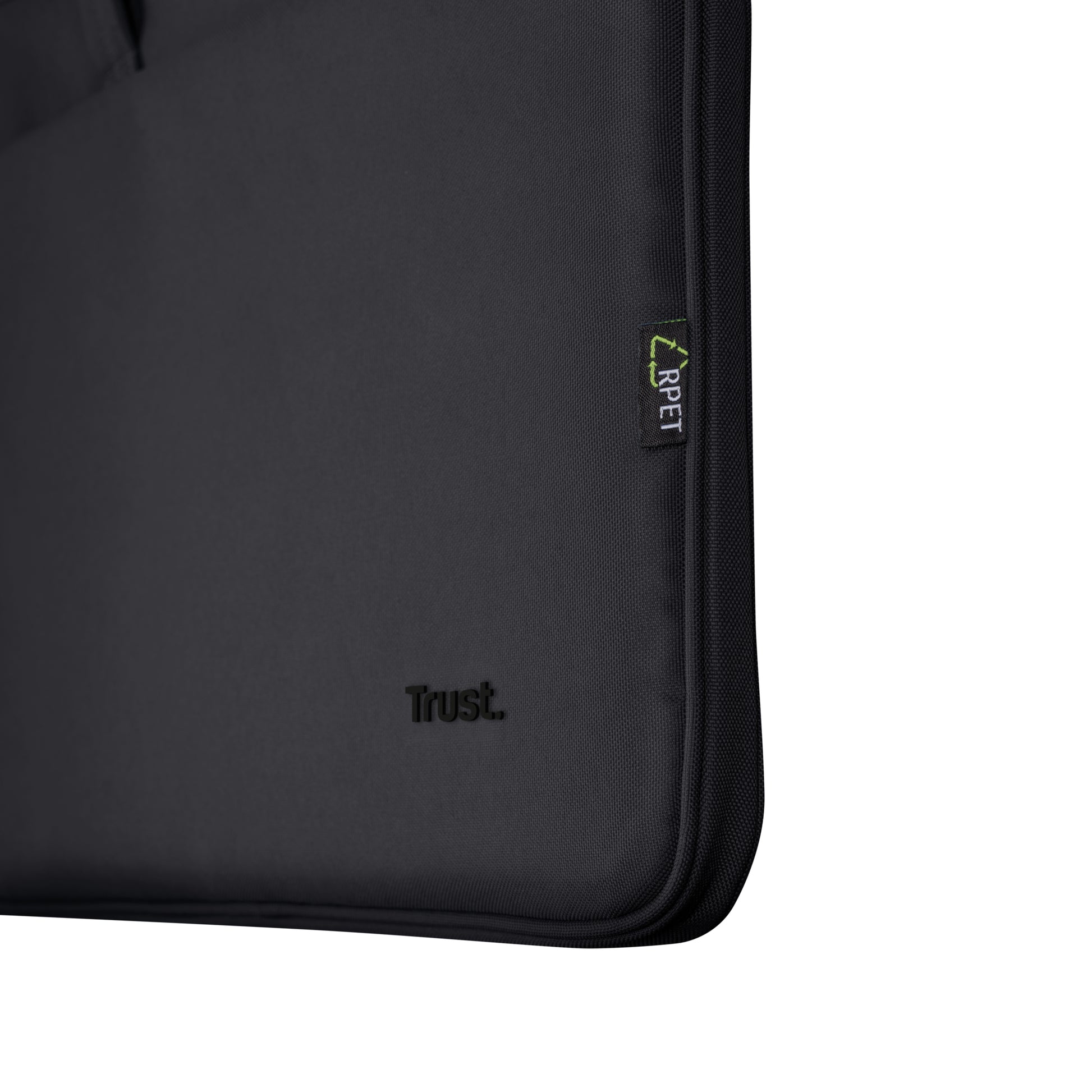 Trust Notebook-Tasche – für Notebooks bis 16", Aufsteckfunktion, recyceltes PET (rPET), schwarz