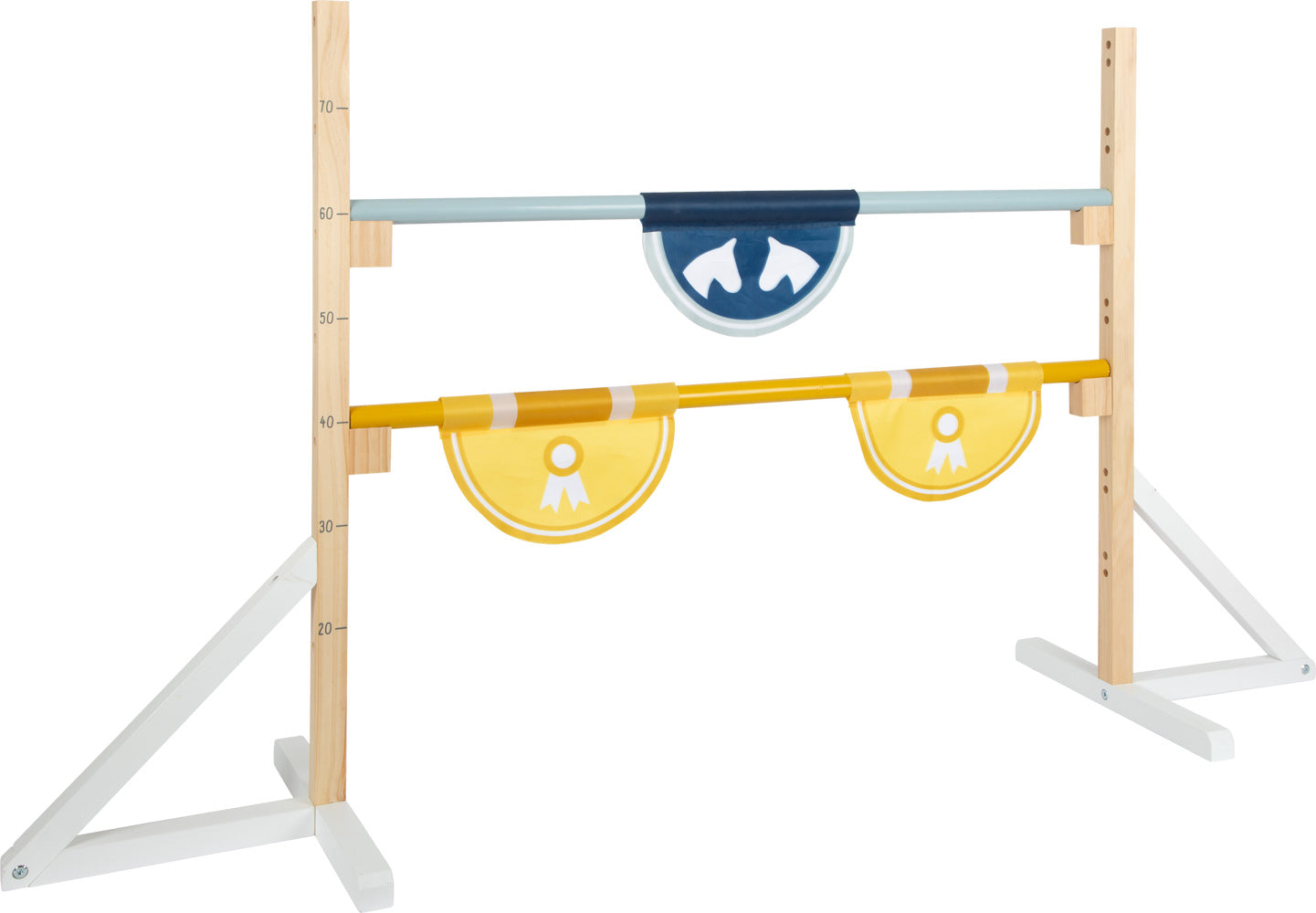 Small foot Hindernis – für draussen geeignet – 39 × 80 × 30 cm – ab 3 J. – Stoff, Textil, Holz – mehrfarbig