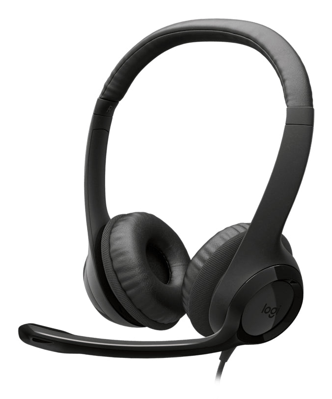 Logitech H390 Office-Headset – On-Ear, Stereo, Kabel (USB-A), Schwarz