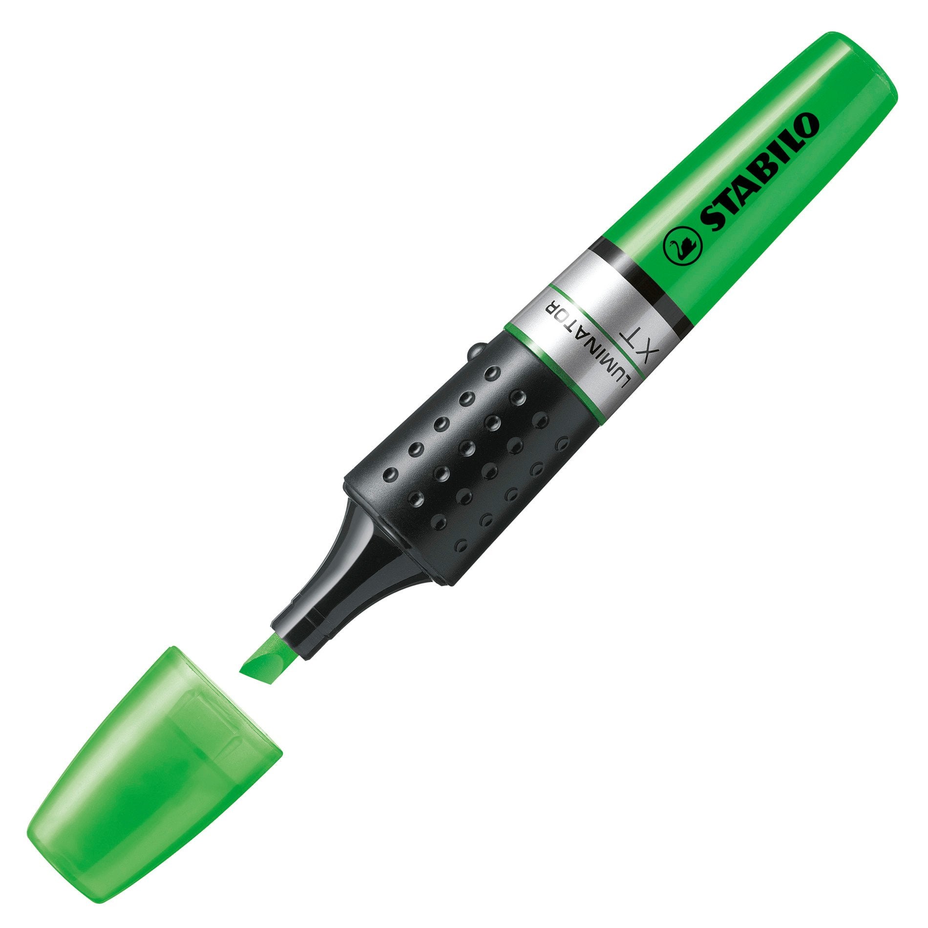 STABILO Luminator Textmarker Grün, 5 Stück – Keilspitze, 2–5 mm, auf Wasserbasis