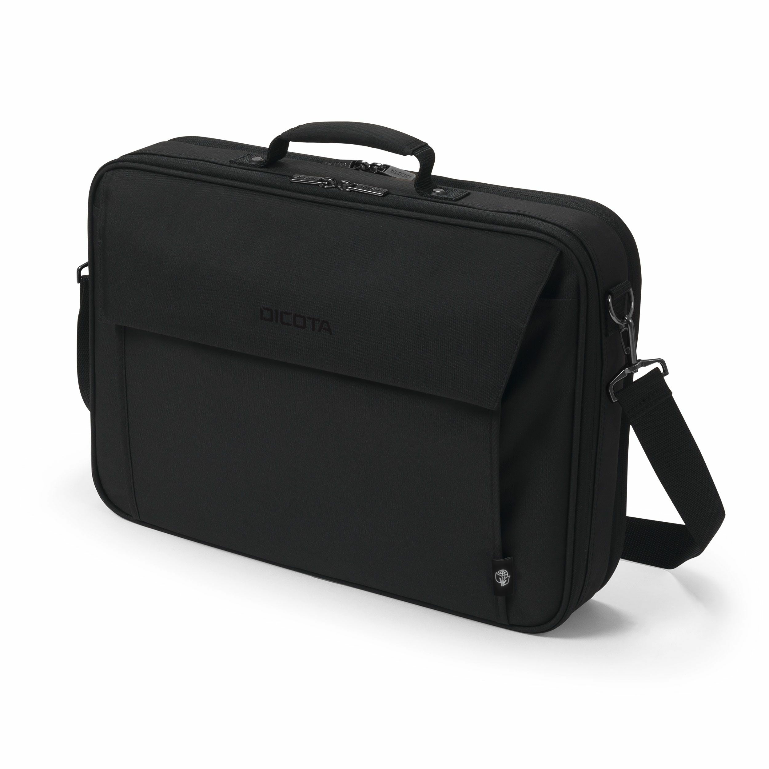 DICOTA Notebook-Tasche bis 17,3" – Trolley-Band, abnehmbarer Schultergurt – Schwarz