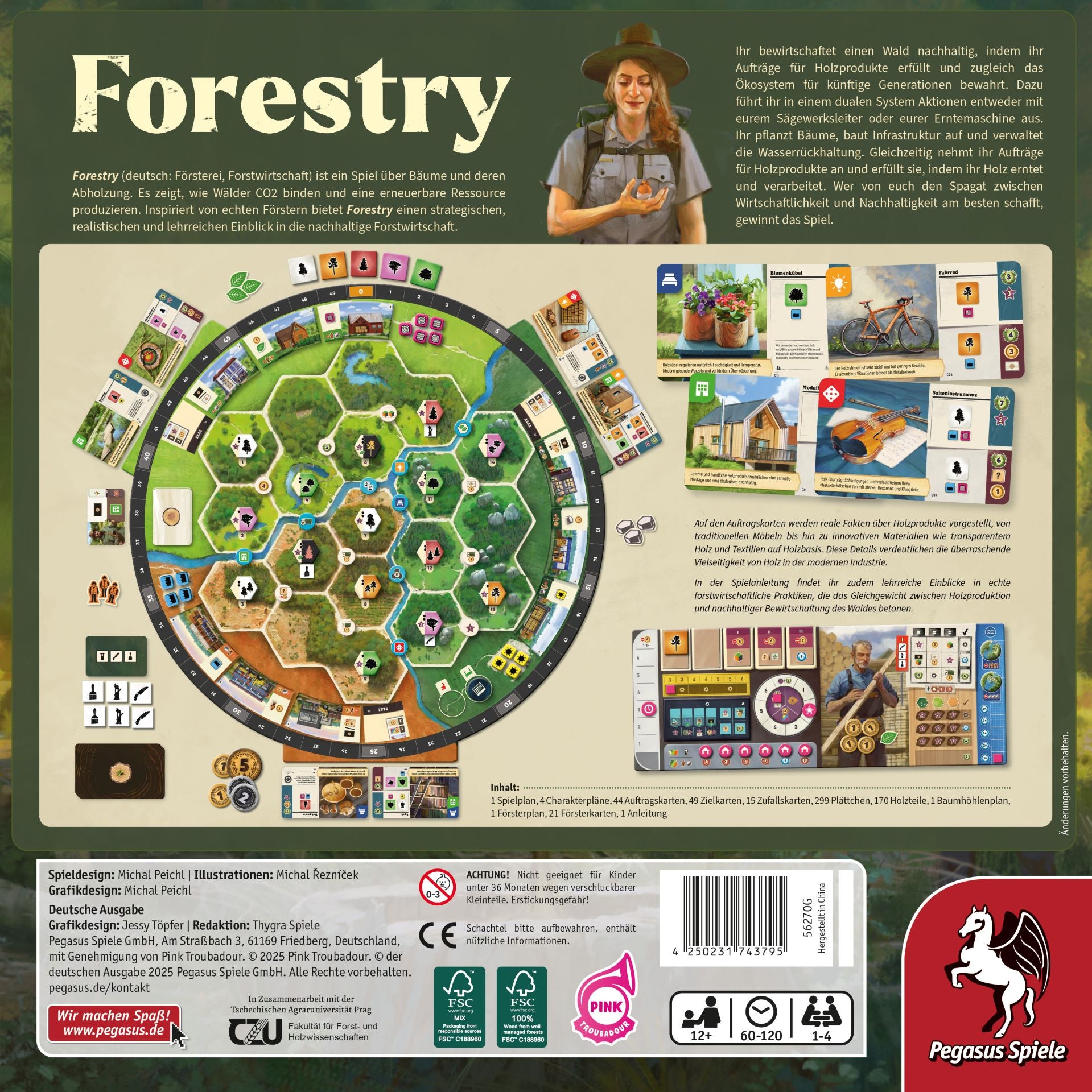 Pegasus Forestry Spiel – Strategiespiel, 1–4 Spieler, ab 12 Jahren, 120 Min., DE