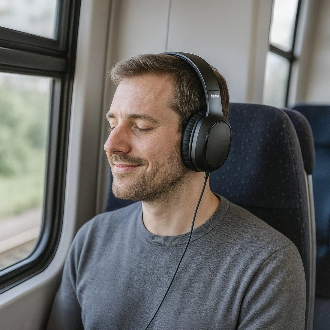 Hama Fun C On-Ear Kopfhörer – Stereo, Kabel, USB-C, Schwarz
