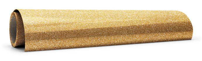 Cricut Aufbügelfolie Glitzer – Gold – 33 × 91 cm – für Maker, Explore