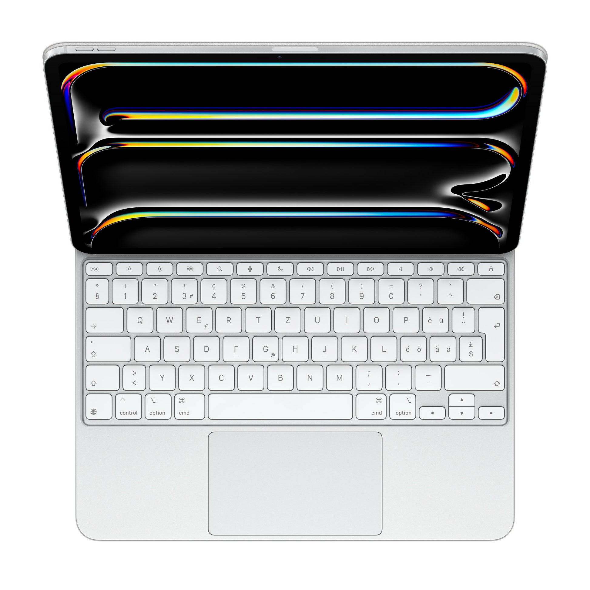 Apple Magic Keyboard – Tastatur, CH-Layout (DE-CH), mit Touchpad, Weiss – für iPad Pro 13" (M5)