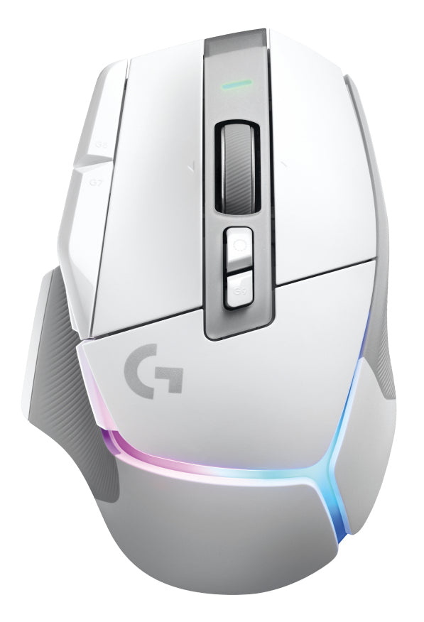 Logitech G G502 X PLUS – Gaming-Maus – Kabellos (2,4 GHz), 25600 DPI, RGB-Beleuchtung, rechts, Weiss