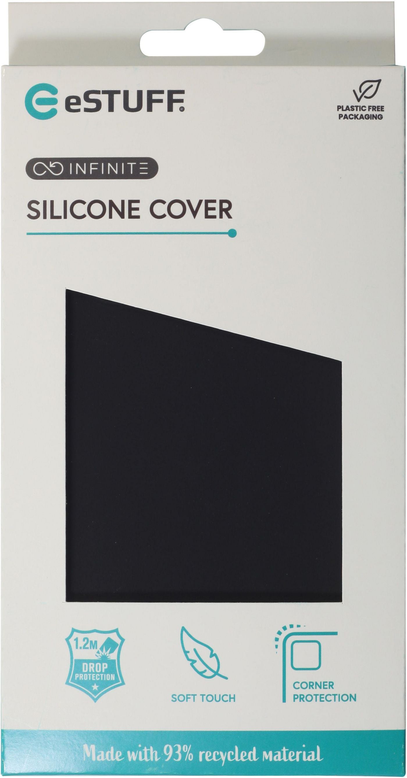 eSTUFF INFINITE (GRS) RIGA – Backcover – für Apple iPhone 16 Plus, PC+Silikon, schwarz