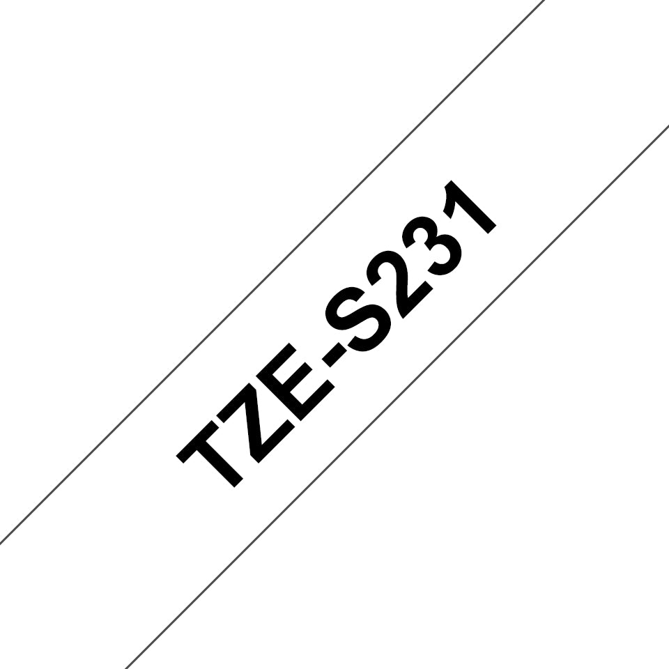 Brother Schriftband – 12 mm × 8 m, weiss, schwarz