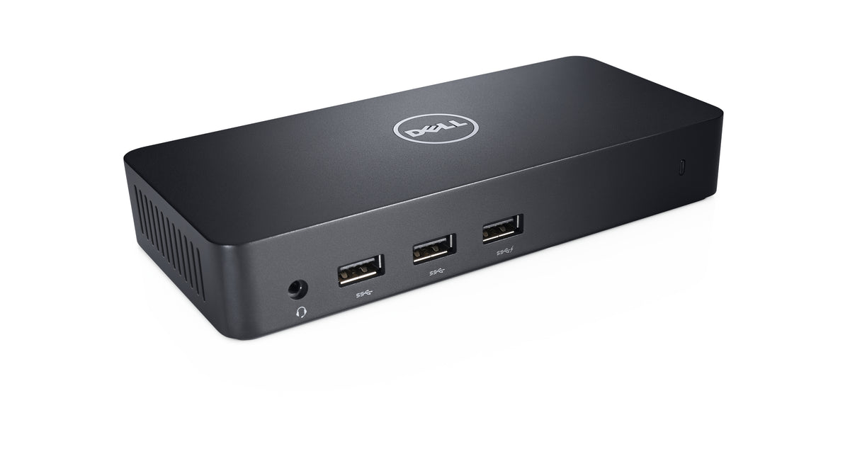 Dell D3100 Dockingstation – USB-A, 1× DP, 2× HDMI, GbE, 3,5 mm Audio, für Windows