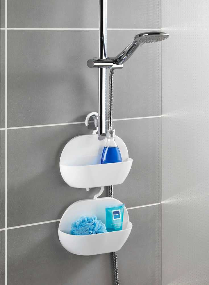 WENKO Seifenhalter (Wand) – Kunststoff (Polyurethan/PVC), 26×9×23 cm, Weiss