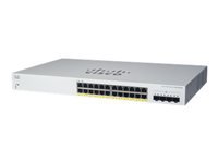 Cisco CBS220-24FP-4X – Verwalteter L2 Switch – 24× 1G, 4× SFP+, PoE+, PoE-Budget 382 W, 19", 1U