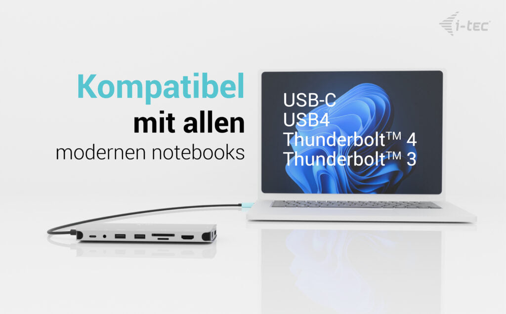 i-tec Metal Nano Dockingstation – USB-C, 2× HDMI, 1× USB-C (Video), 3× USB-A, 3× USB-C, 140 W PD, GbE
