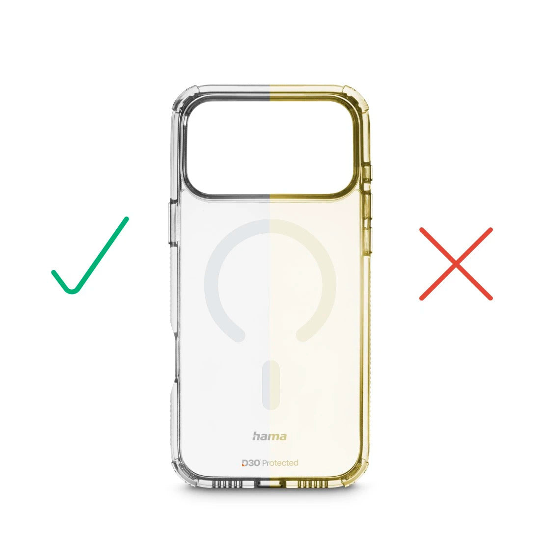 Hama Extreme Protect Backcover – für Apple iPhone 17 Pro Max/18 Pro Max, MagSafe, D3O+PC, Transparent