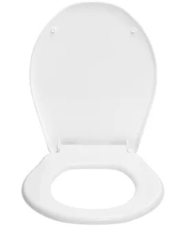 Diaqua Toilettensitz – Polypropylen, Weiss, mit Deckel, 38,5 × 46 cm