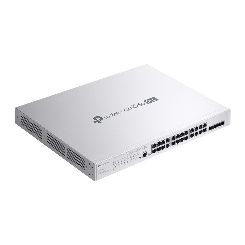 TP-Link S5500-24GP4XF – Verwalteter L2/L3 Switch – 24× 1G, 4× SFP+, PoE+, PoE-Budget 384 W, 19", 1U