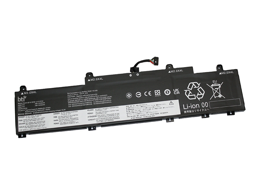 BTI Notebook-Akku – für Lenovo – 47 Wh, 11,52 V (3 Zellen) – Schwarz
