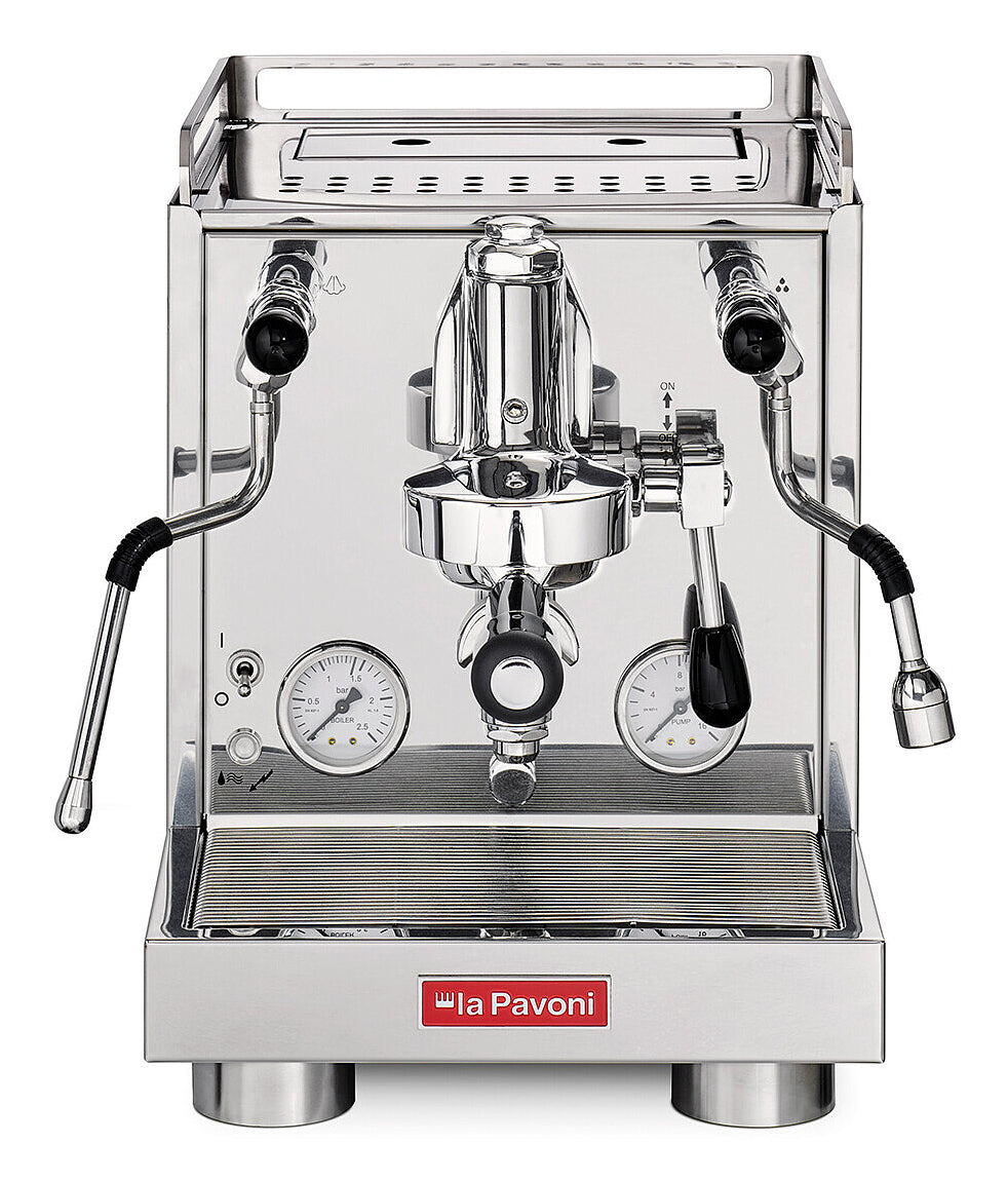 la Pavoni Evolution LPSCVS01EU Espressomaschine (Siebträger) – 2,9 l, Milchaufschäumer, Edelstahl