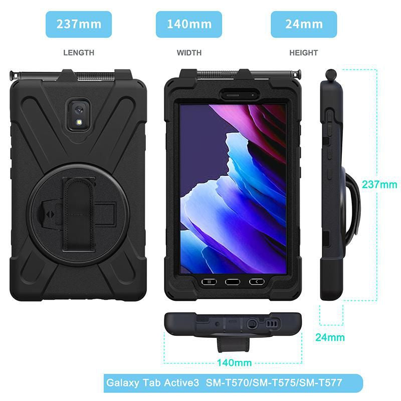 eSTUFF Tablet-Hülle für Samsung Galaxy Tab Active3 8,0" – Schwarz