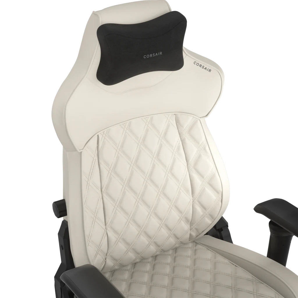 Corsair Bürostuhl T500 Luxe Frost – Sitzhöhe 42–52 cm, 120 kg, Weiss