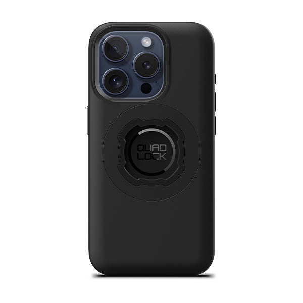 Quad Lock MAG Case – Backcover – für Apple iPhone 15 Pro, MagSafe, Mikrofaser+TPU+PC, Schwarz