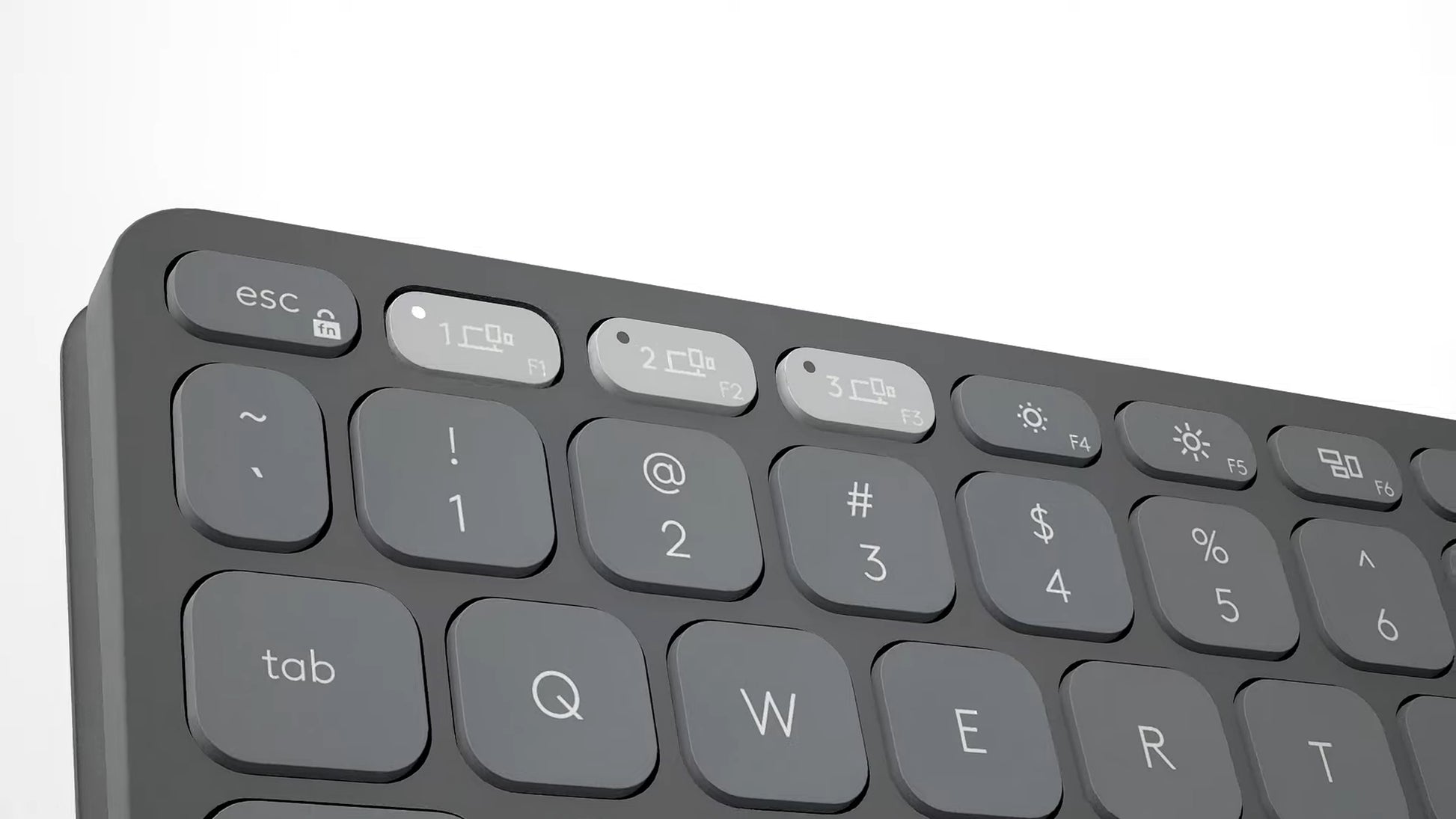 Logitech Keys-To-Go 2 – Mini Tastatur – Schere – Bluetooth 5.0 – QWERTY (IT) – Ohne Ziffernblock – Weiss