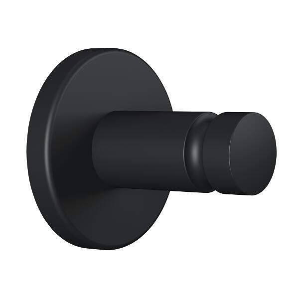 TESA Klebehaken MOON BLACK – 3,7×3,6×3,7 cm, Stahl, pulverbeschichtet, Klebestreifen