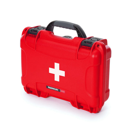 Nanuk Schutzkoffer 909 Erste Hilfe – 4,8 l, Kunststoff, Rot, 31,8 × 20,3 × 24,9 cm