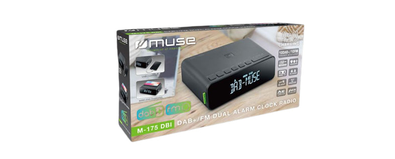 Muse M-175 DBI – Tragbares DAB+ Radio, UKW, Bluetooth, Qi-Laden – Schwarz