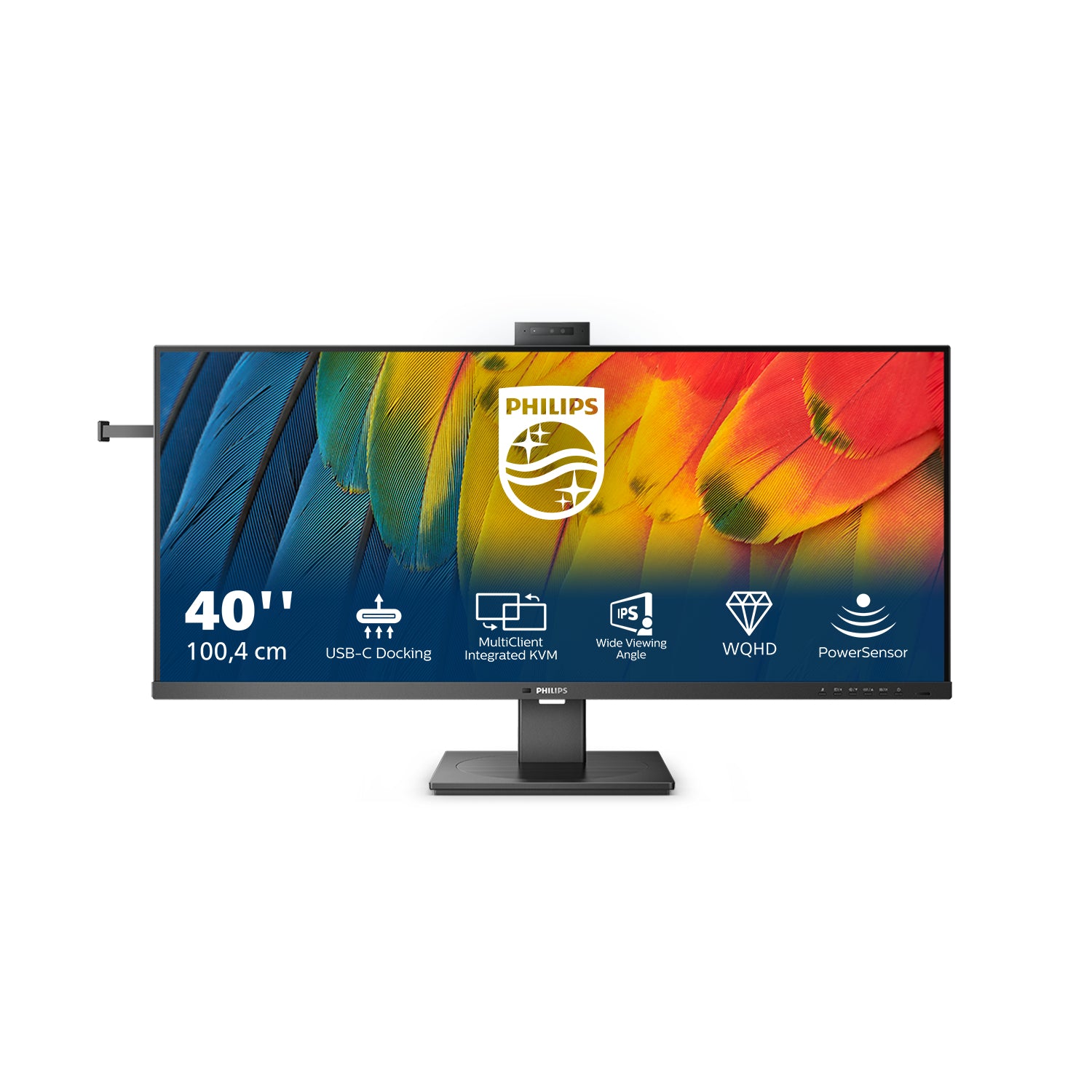 Philips 40B1U5601H/00 – 40", 3440 × 1440 (UWQHD), IPS, 100 Hz, USB-C 100 W, Webcam, LAN