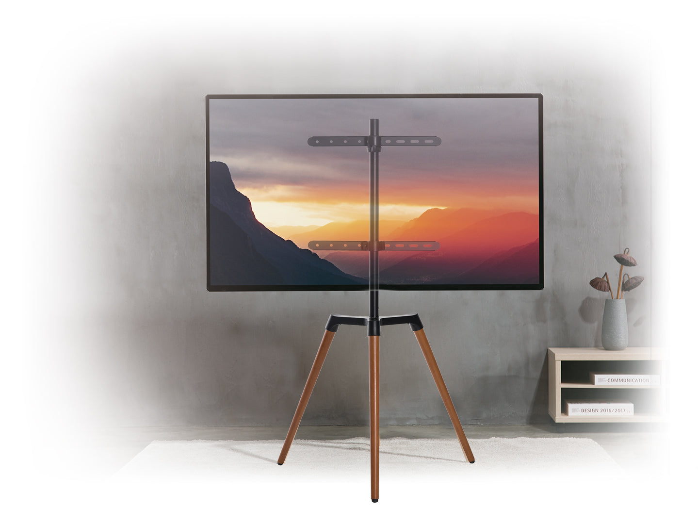myWall HT20 – Schwenkbarer und höhenverstellbarer Displayständer für 42–65″, VESA 200×200–400×400, bis 35 kg