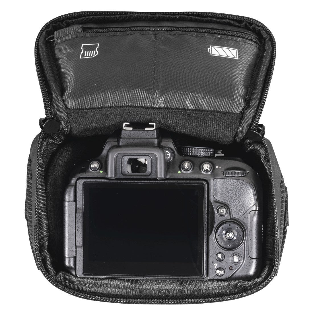 Hama Matera 100 Colt Holster – Polyester – Schwarz – für DSLR und Digitalkameras