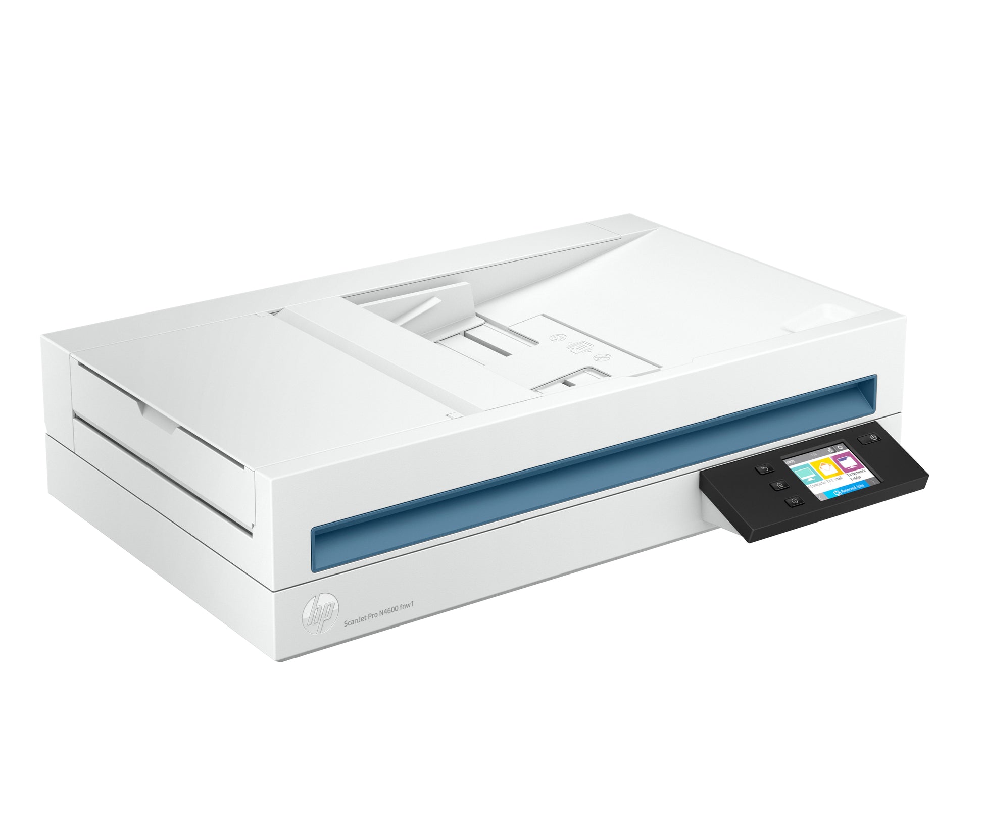 HP ScanJet Pro N4600 fnw1 – Flachbett + ADF, A4, Duplex, 40 Seiten/Min., ADF 100 Blatt, WLAN/LAN, 1'200 dpi
