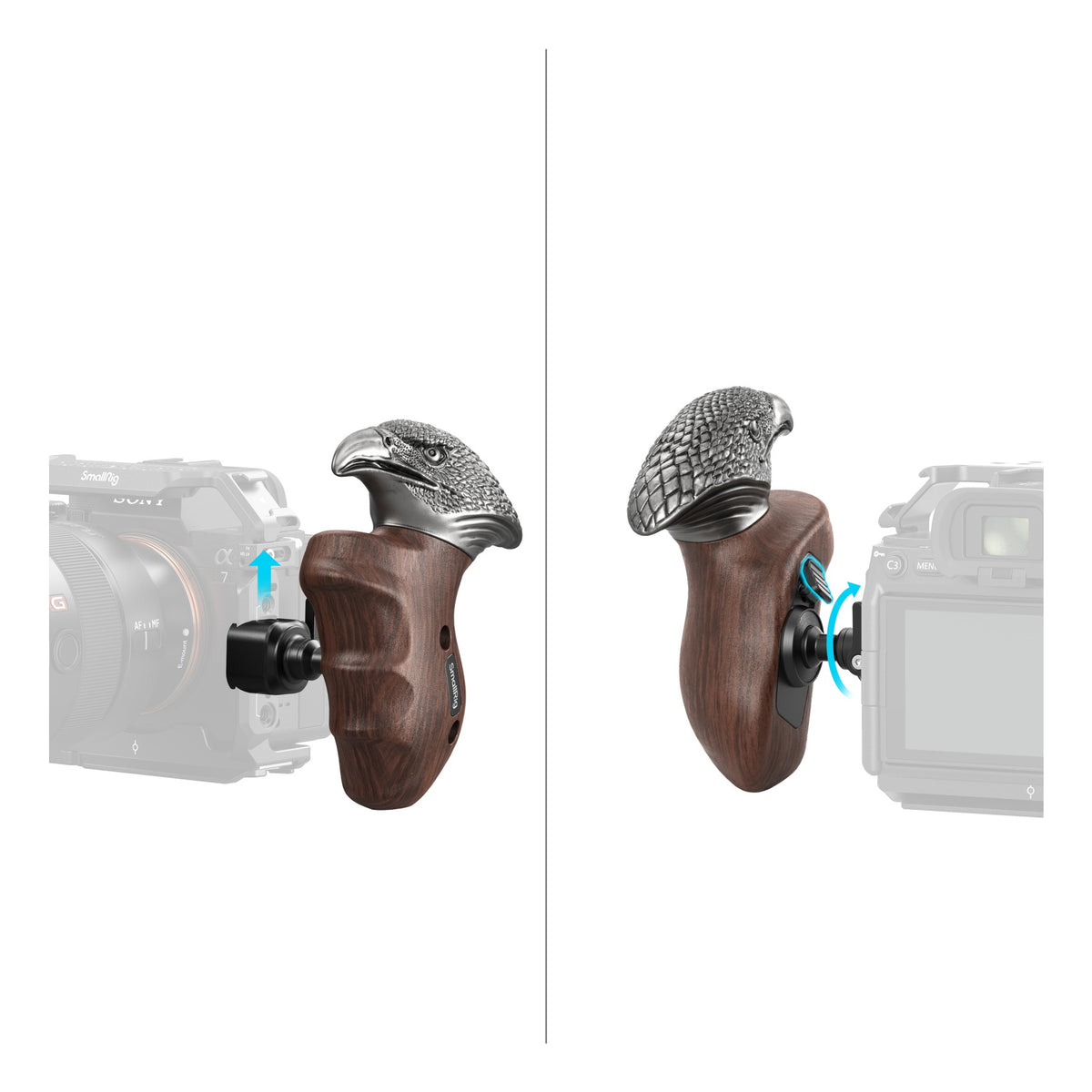 SmallRig ImageGrip Eagle Handle Handgriff – Aluminium/Holz, 130,5 × 85,5 × 95,5 mm – für Digitalkamera