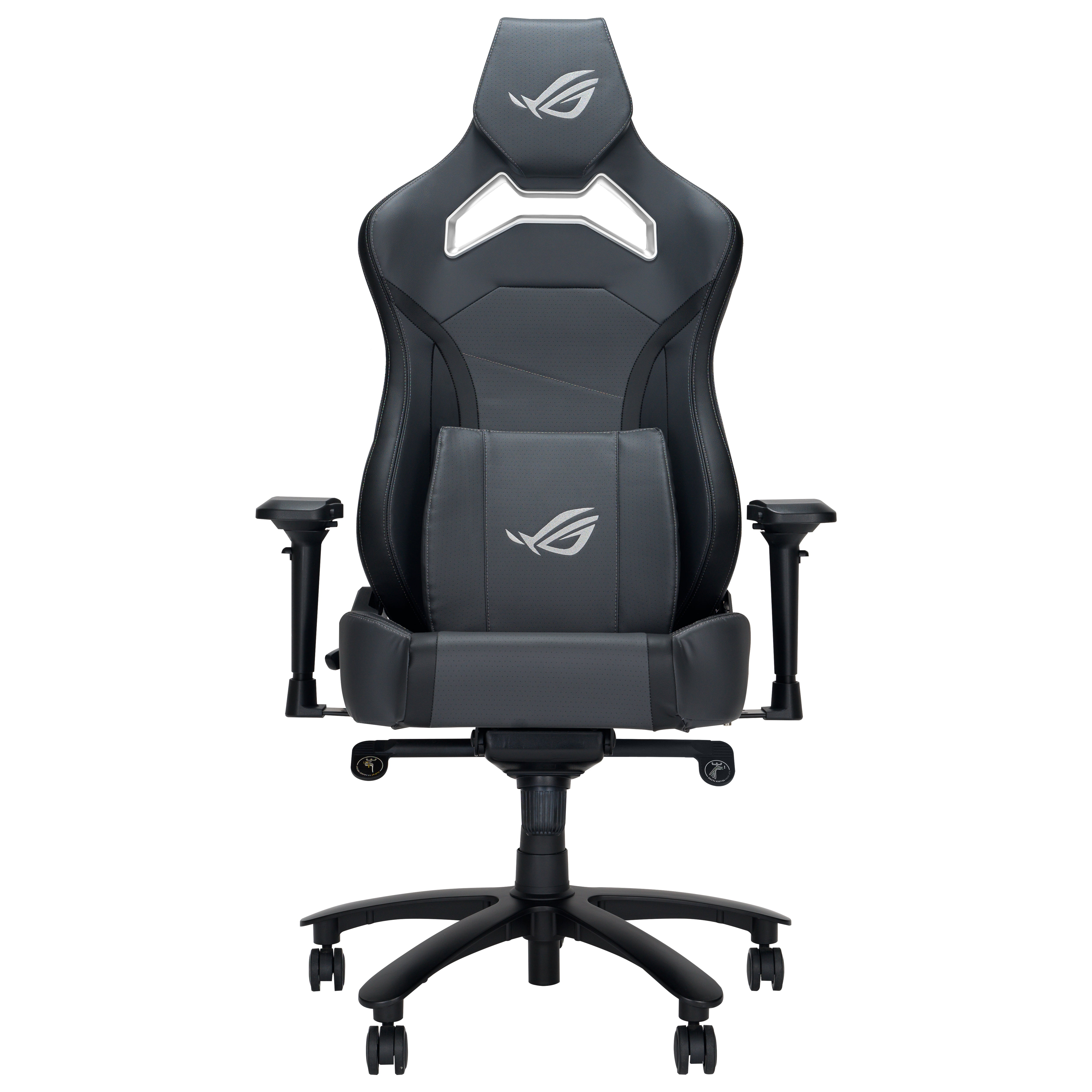 ASUS ROG Chariot X Core Gaming-Stuhl – Schwarz/Grau, 4D-Armlehnen, mit Kopfstütze, Lendenkissen, bis 136 kg