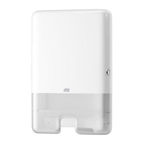 Tork Falthandtuchspender Elevation – für Tork H2, Kunststoff, Weiss, 302 × 444 × 102 mm
