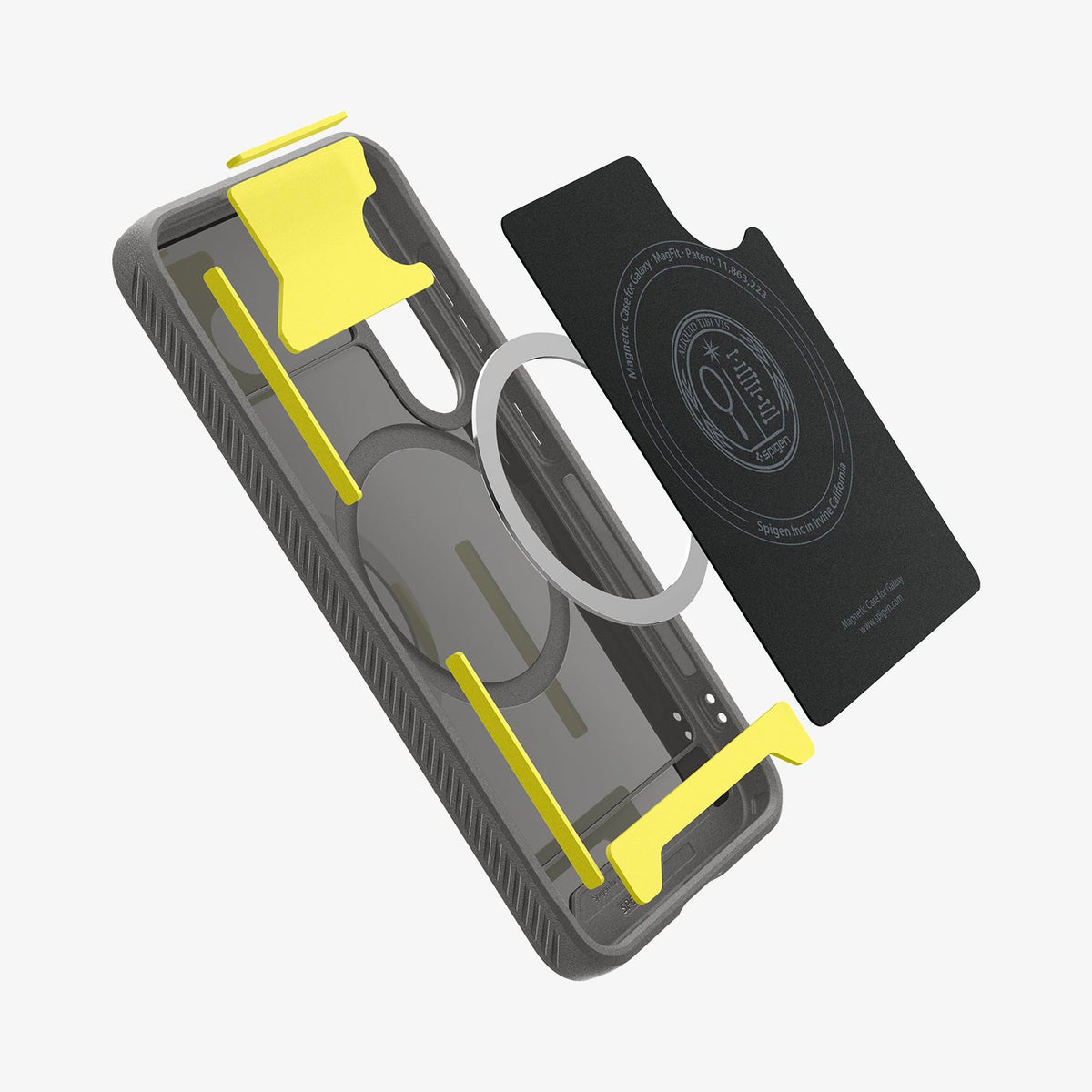 Spigen Backcover – für Samsung Galaxy S25, PC+TPU, Schwarz, bis 1,2 m sturzsicher