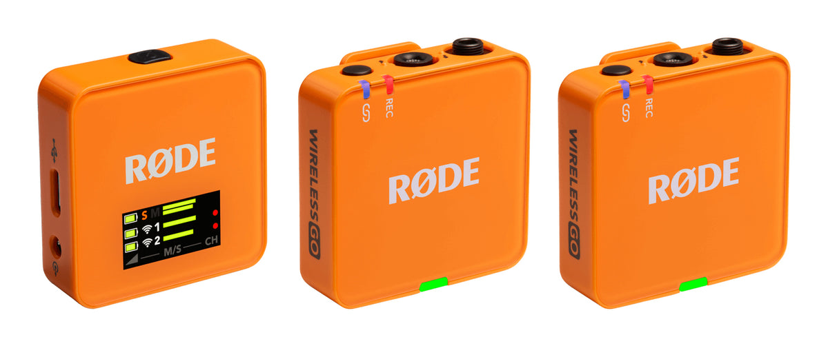 RØDE Wireless GO Gen3 – Lavaliermikrofon – 3,5 mm Klinke, Kabellos (2,4 GHz), Omnidirektional, Orange
