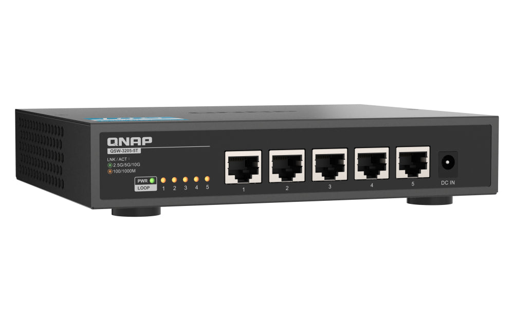 QNAP QSW-3205-5T – Unmanaged Switch – 5× 10G, Desktop