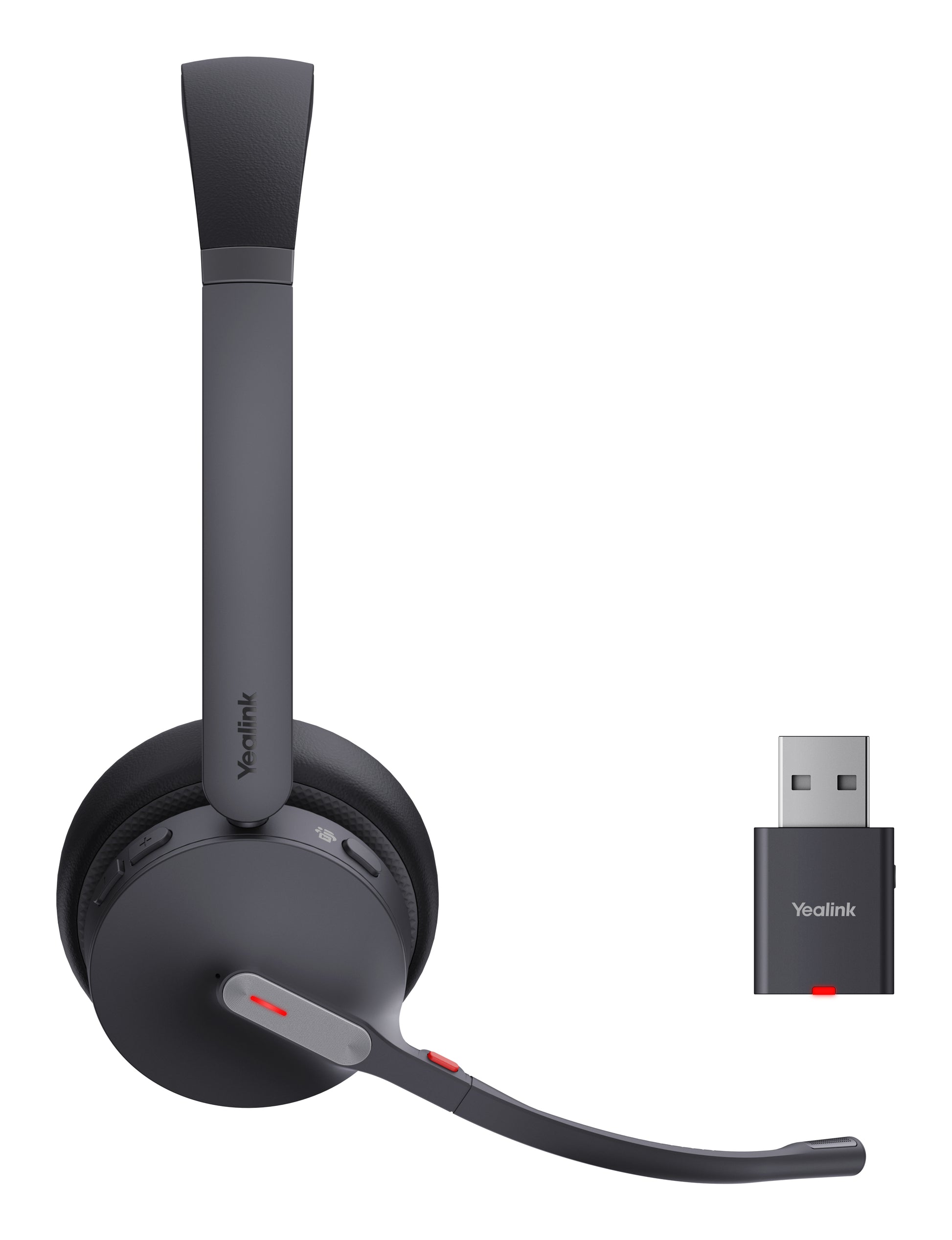 Yealink WH64 – Duo Headset (On-Ear) – Bluetooth, USB (Micro-USB) – für Microsoft Teams – schwarz – bis 16 h
