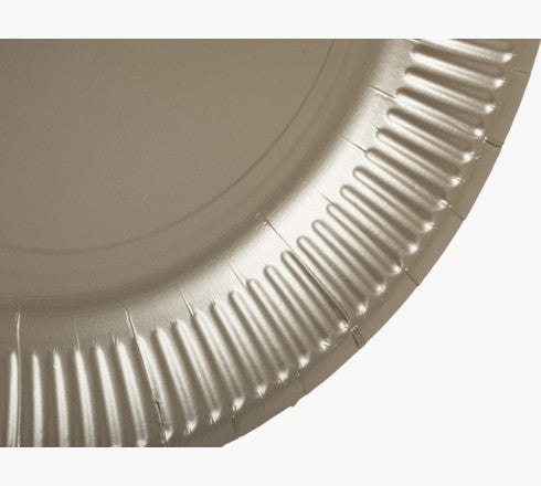 PRONAPPE Teller, Papier/Karton – Ø 23 cm, gold matt – FSC