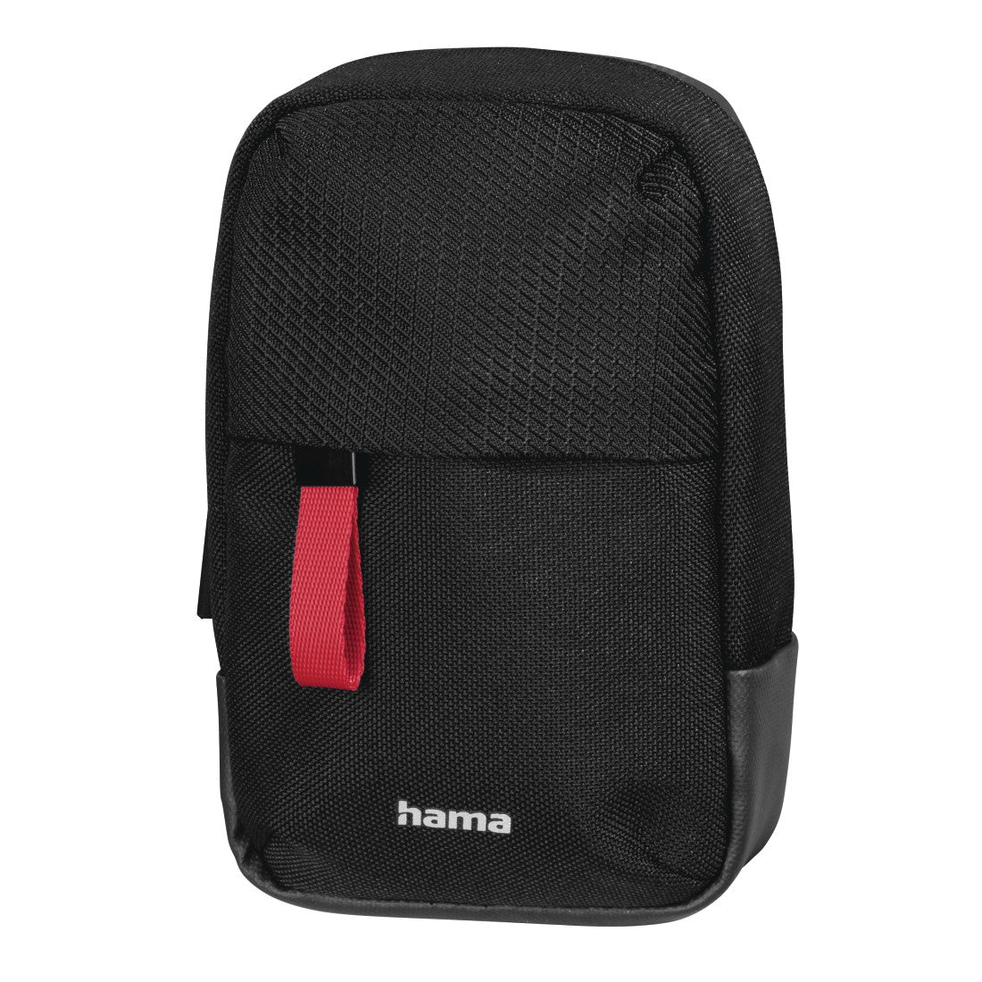 Hama Matera Kompaktes Etui – Polyester – Schwarz – Innenmasse 75 × 45 × 130 mm