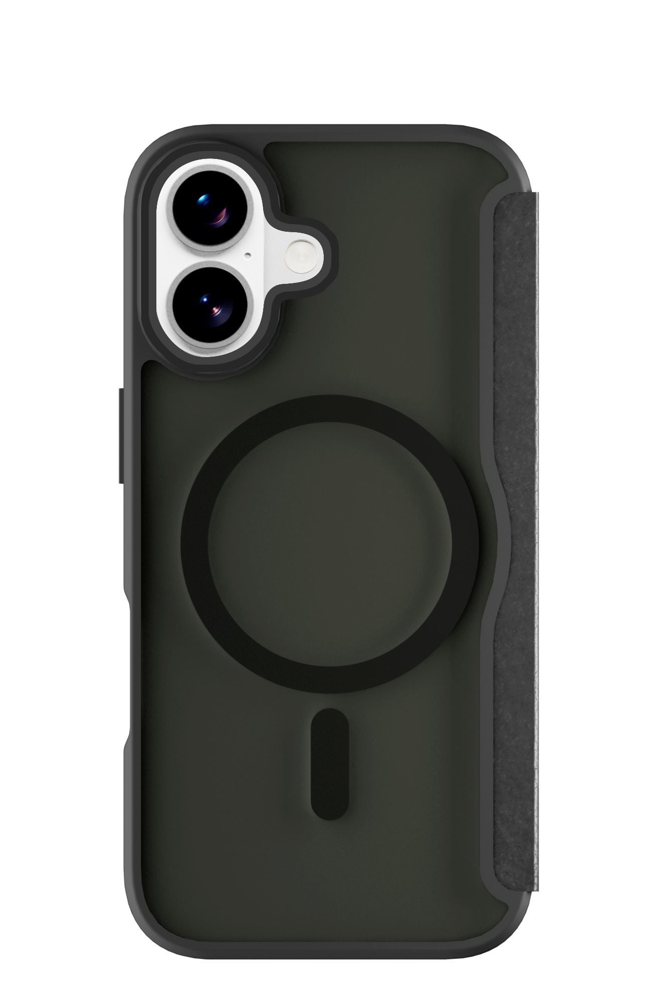 Cellularline Booklet-Hülle – für Apple iPhone 17 – schwarz – Kunstleder – MagSafe-kompatibel, mit Kartenfach
