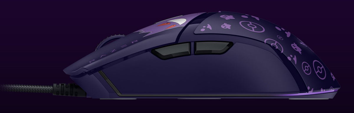 Razer Cobra Pokémon Gengar Edition – Gaming-Maus – Kabelgebunden (USB‑A), 8500 DPI, RGB-Beleuchtung, rechts